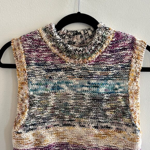 NWT Ulla Johnson Zenna Sleeveless Knit Sweater Multicolor Handcrafted Size M/L - Picture 4 of 10